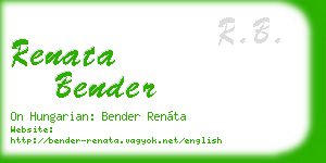 renata bender business card